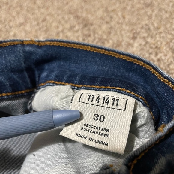 KDNK Men's Comfort Stretch Distressed Zipper Ankle Jeans Blue Size 30x31 - Picture 4 of 15